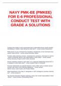 NAVY PMK-EE &lpar;PMKEE&rpar; FOR E-6 PROFESSIONAL CONDUCT TEST WITH GRADE A SOLUTIONS&period;