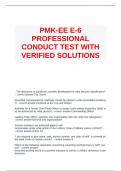 PMK-EE E-6 PROFESSIONAL CONDUCT TEST WITH VERIFIED SOLUTIONS