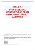 PMK-EE - PROFESSIONAL CONDUCT &lpar;E-6&rpar; EXAM WITH 100- CORRECT ANSWERS&period;