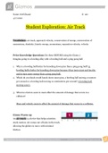 Student Exploration: Air Track 
