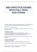 ABO PRACTICE EXAMS WITH FULL PACK SOLUTIONS