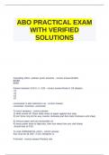 ABO PRACTICAL EXAM WITH VERIFIED SOLUTIONS&period;