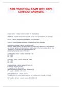ABO PRACTICAL EXAM WITH 100&period;