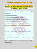 Bio 320 exam 2 Practice Questions and Answers &lpar;100&percnt; Pass&rpar;