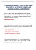 HONDROS NURSING 172 EXAM ACTUAL EXAM  COMPLETE 60 QUESTIONS AND DETAILED  ANSWERS RATED A &vert; BRAND NEW&excl;&excl;&excl;