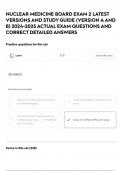 NUCLEAR MEDICINE BOARD EXAM 2 LATEST VERSIONS AND STUDY GUIDE &lpar;VERSION A AND B&rpar; 2024-2025 ACTUAL EXAM QUESTIONS AND CORRECT DETAILED ANSWERS