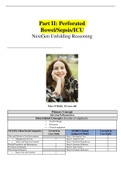 Part II: Perforated Bowel/Sepsis/ICU NextGen Unfolding Reasoning Mary O’Reilly, 55 years old (complete) latest 2021