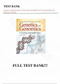 Test Bank - for Genetics and Genomics in Nursing and Health Care Second Edition by Theresa A&period; Beery&comma; M&period; Linda Workman&comma; All Chapters &vert; Complete Guide A&plus;