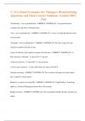 C 211 Global Economics for Managers Brainstorming  Questions and Their Correct Solutions Graded 100&percnt;  Pass