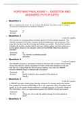 NURS 6650 FINAL EXAM 1 – QUESTION AND ANSWERS (75/75 POINTS)/LATEST UPDATE/GRADED A+