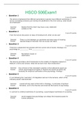 HSCO 506 Exam 1&lowbar;HSCO506 Exam 1 Questions and Answers Complete Solution&comma;