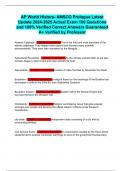 AP World History- AMSCO Prologue Latest Update 2024-2025 Actual Exam 100 Questions and 100&percnt; Verified Correct Answers Guaranteed A&plus; Verified by Professor
