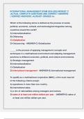 INTERNATIONAL MANAGEMENT EXAM 2024-2025 NEWEST &excl;&excl;&excl; &vert;ACTUAL COMPLETE QUESTIONS AND CORRECT ANSWERS  &lpar; VERIFIED ANSWERS &rpar; ALREADY GRADED A&plus;&period;