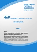 MRL3702 ASSIGNMENT 1 SEMESTER 1 &2 OF 2021 