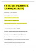 bio 669 quiz 1 Questions & Answers&lpar;GRADED A&plus;&rpar;
