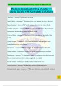 Modern dental assisting chapter 11 Study Guide with Complete Solutions