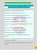 Modern Dental assisting chapter 8 Study Guide with Complete Solutions