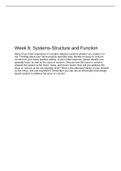NR 500 Week 6 Discussion; Systems-Structure and Function