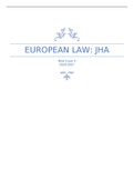 Samenvatting van alle problemen European law: JHA