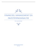 Financieel Management en Investeringsanalyse: theorie    wpo   oefeningen (17/20 behaald!)