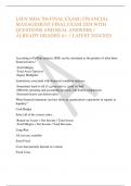 LSUS MHA 706 FINAL EXAM &vert; FINANCIAL  MANAGEMENT FINAL EXAM 2024 WITH  QUESTIONS AND REAL ANSWERS &sol;&sol;  ALREADY GRADED A&plus; &sol;&sol; LATEST 2024&sol;2025