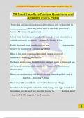 TX Food Handlers Review Questions and Answers &lpar;100&percnt; Pass&rpar;
