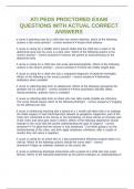 ATI PEDS PROCTORED EXAM QUESTIONS WITH ACTUAL CORRECT ANSWERS