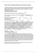 REAL ESTATE PRINCIPLES FINAL EXAM COLIBRI