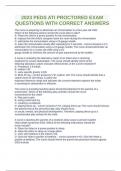 2023 PEDS ATI PROCTORED EXAM QUESTIONS WITH CORRECT ANSWERS