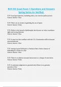 BUS 241 &lpar;Law&rpar; Exam 1 Questions and Answers  Spring Series A&plus; Verified&period; 