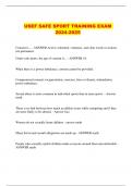 USEF SAFE SPORT TRAINING EXAM 2024-2025