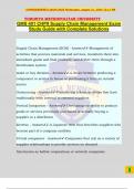GMS 401 CHP9 Supply Chain Management Exam Study Guide with Complete Solutions