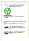 MICHIGAN CORE PESTICIDE APPLICATOR EXAM 2024  ACTUAL EXAM COMPLETE 400 QUESTIONS WITH  DETAILED VERIFIED ANSWERS &lpar;100&percnt; CORRECT  ANSWERS&rpar; ALREADY GRADED A&plus; 