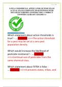 LOWA COMMERCIAL APPLICATOR LICENSE EXAM  ACTUAL EXAM COMPLETE 250 QUESTIONS WITH  DETAILED VERIFIED ANSWERS &lpar;100&percnt; CORRECT  ANSWERS&rpar; ALREADY GRADED A&plus;