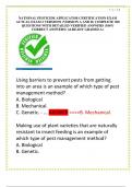 NATIONAL PESTICIDE APPLICATOR CERTIFICATION EXAM  ACTUAL EXAM 2 VERSIONS &lpar;VERSION A AND B&rpar; COMPLETE 300  QUESTIONS WITH DETAILED VERIFIED ANSWERS &lpar;100&percnt;  CORRECT ANSWERS&rpar; ALREADY GRADED A&plus; 