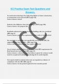 ICC Practice Exam Test Questions and  Answers&period;