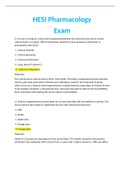 HESI Pharmacology Exam: Latest 2021