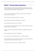 DXI III - Trauma Quiz &lpar;Questions & Answers&rpar; Rated 100&percnt;