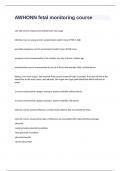 AWHONN fetal monitoring course with 100&percnt; correct answers
