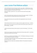 usav Junior First Referee w&sol;Quiz  Updated 2025 with complete solution