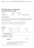 NR 509 Week 2 Midweek Comprehension Quiz (Latest 2020)