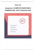 R-ALI 110 Assignment 2 &lpar;COMPLETE ANSWERS&rpar; 2024 - DUE 19 September 2024