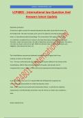 LCP4801 - International law Question And Answers latest Update