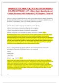 COMPLETE TEST BANK FOR CRITICAL CARE NURSING A HOLISTIC APPROACH 12TH EDITION EXAM LATEST  2024&sol; 2025 &vert;ALL CHAPTERS COVERED WITH COMPLETE QUESTIONS AND CORRECT DETAILED ANSWERS &lpar;VERIFIED ANSWERS&rpar; ALREADY GRADED A&plus; &lpar;MOST RECENT&excl;&excl;&rpar; 