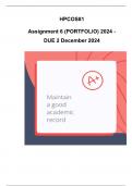 HPCOS81 Assignment 6 PORTFOLIO 2024 - DUE 2 December 2024 &semi;100 &percnt; TRUSTED workings&comma; Expert Solved&comma; Explanations and Solutions&period;