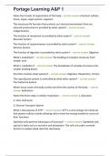 Portage Learning A&P 1- &lpar;80 questions and correct answers&rpar;