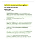 NUR 4005 - Mental Health Nursing Exam 1 Study Guide&period;