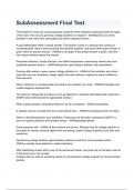 Sub Assessment Final Test Questions and Answers with Solutions 2024&sol;2025