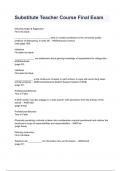 Substitute Teacher Course Final Exam Questions and Answers with Solutions 2024&sol;2025