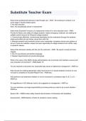 Substitute Teacher Exam Questions and Answers with Solutions 2024&sol;2025